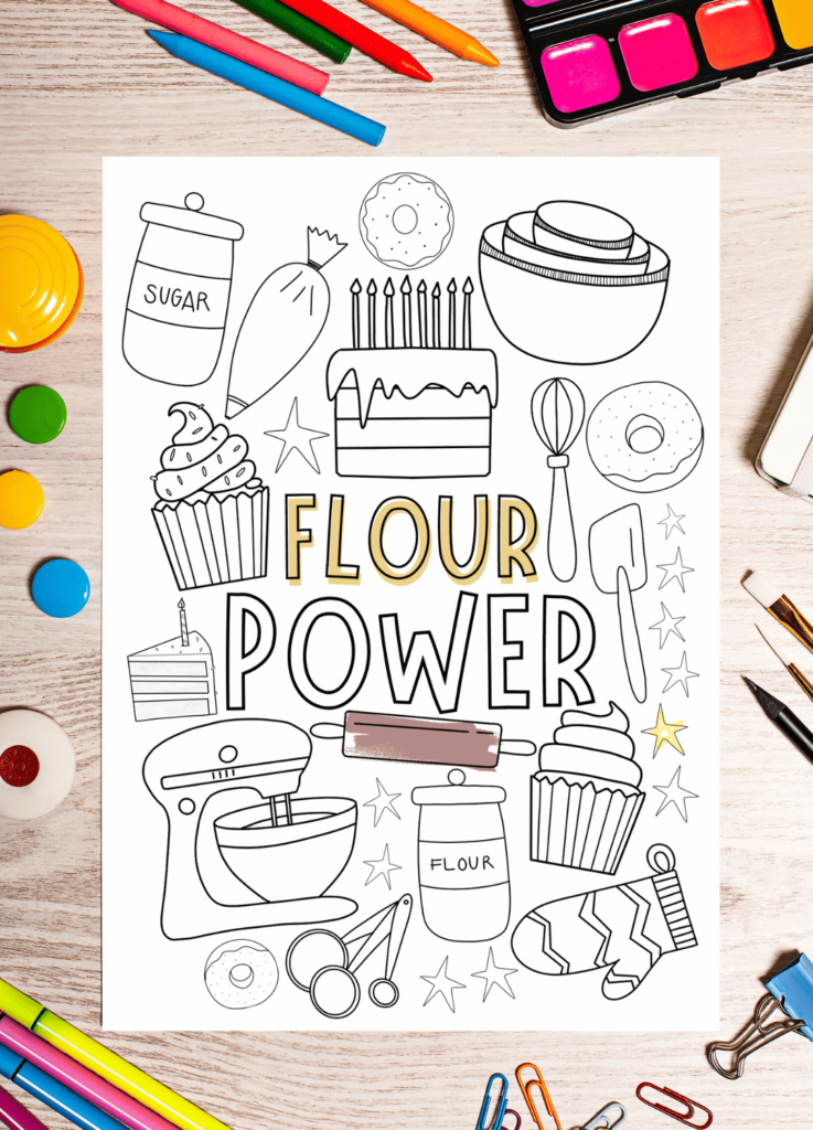 Monthly Coloring Pages Flour Power