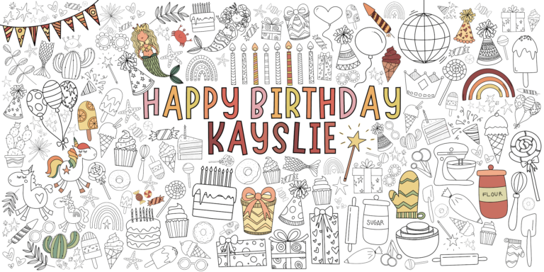 Custom Giant Colored Birthday Banner